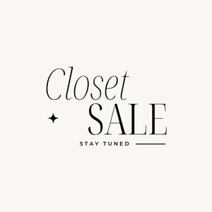 Closet Sale Announcement